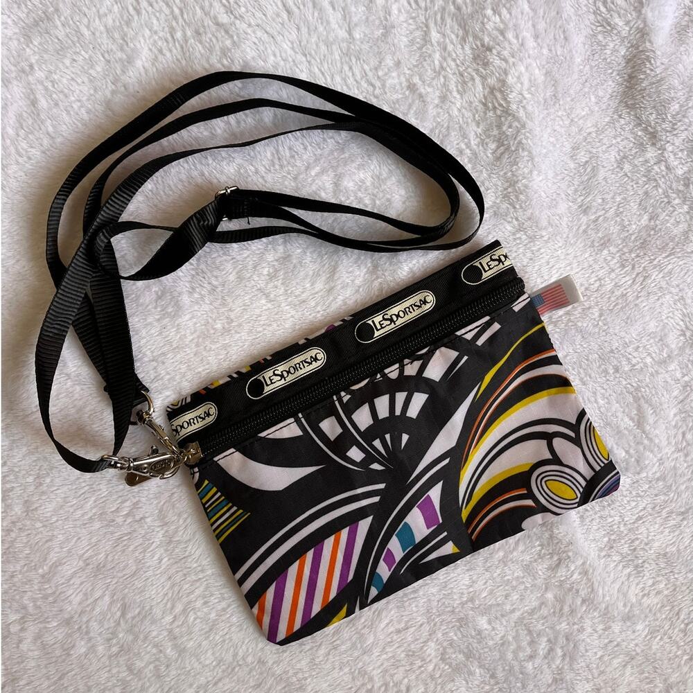 LeSportsac Pouch with Strap Sunflower 5" x 7.5"
